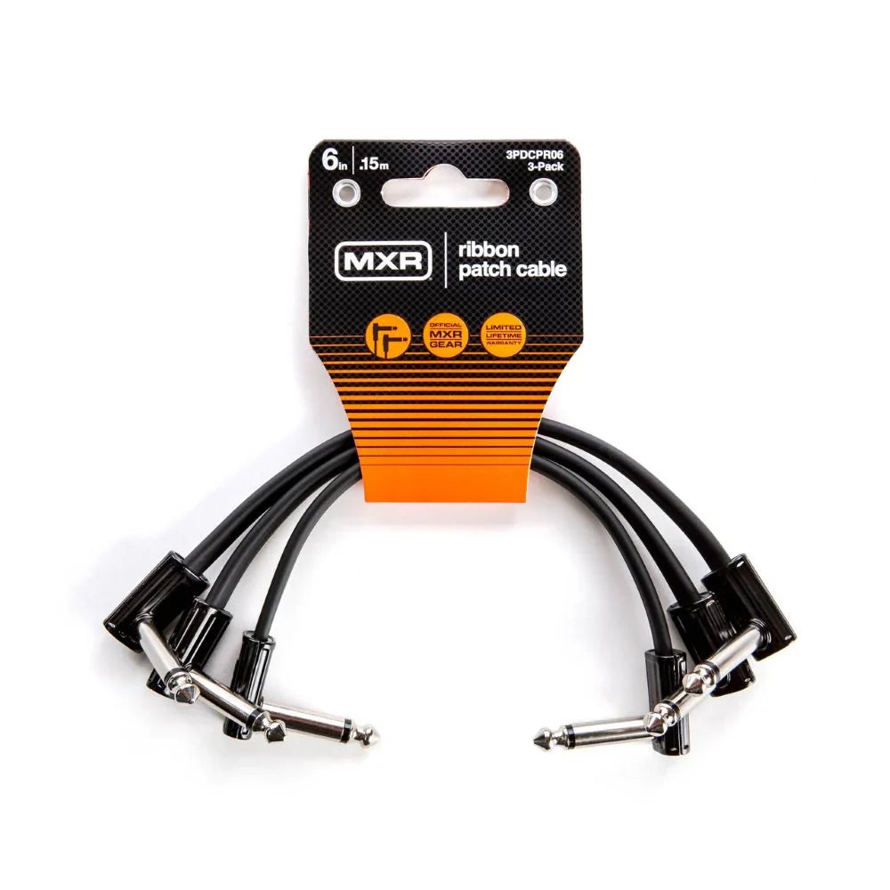 MXR 6 in Right Angle - Right Angle Ribbon Patch Cable - 3 Pack