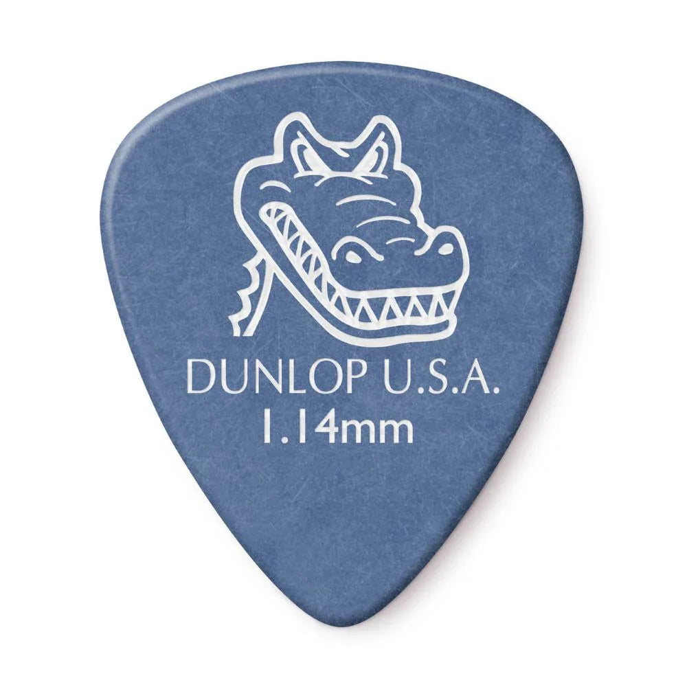 Dunlop Standard Gator Grip Guitar Picks, 1.14mm Blue 12 pk