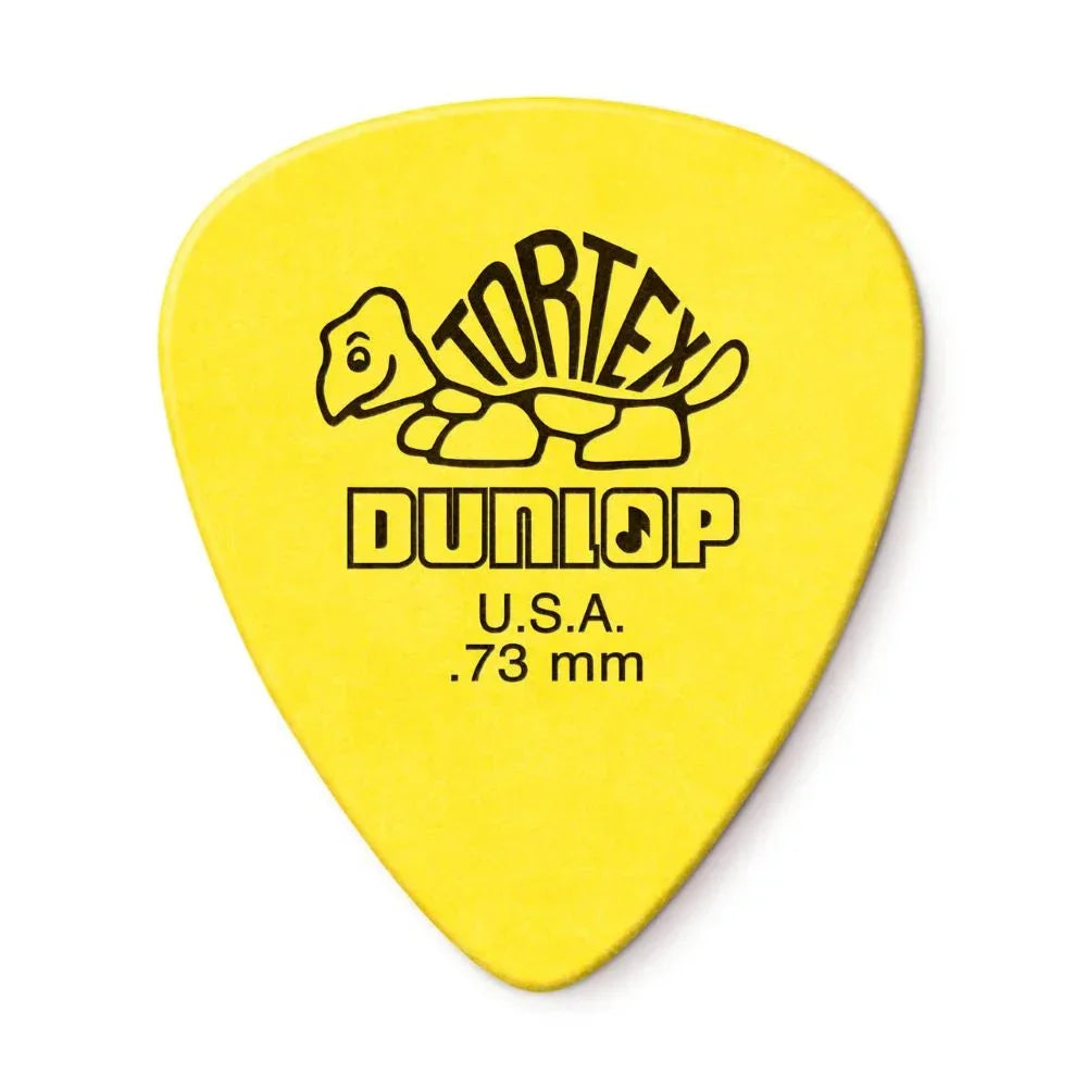 Dunlop Tortex Standard Guitar Picks .73mm, Yellow 12-pack