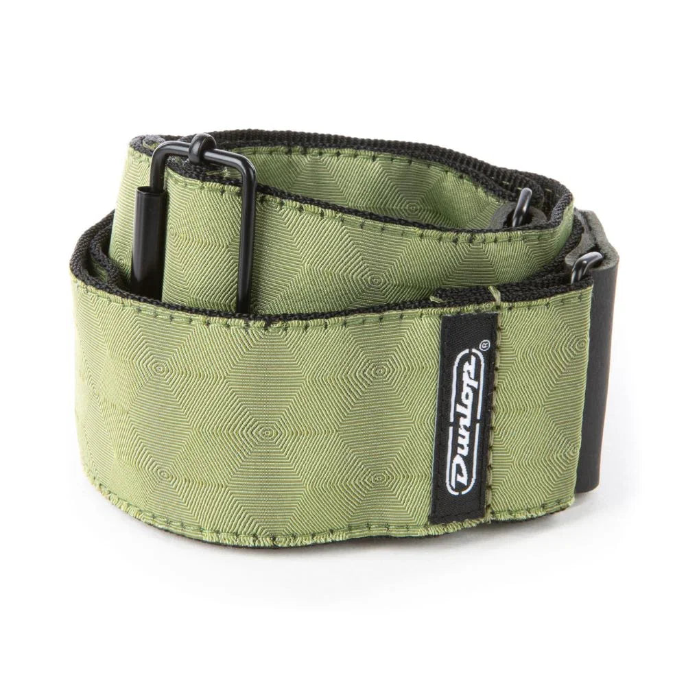 Dunlop Jacquard Heagon Echo Olive Guitar Strap
