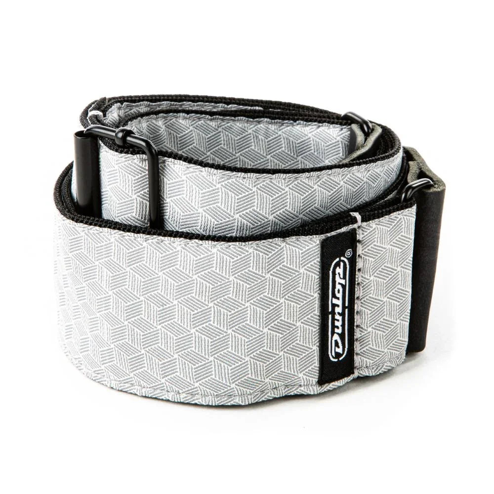 Dunlop Jacquard Cube Hatch Light Grey Guitar Strap