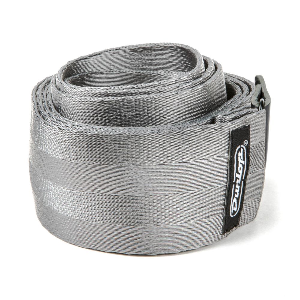 Dunlop Deluxe Seatbelt Grey Guitar Strap