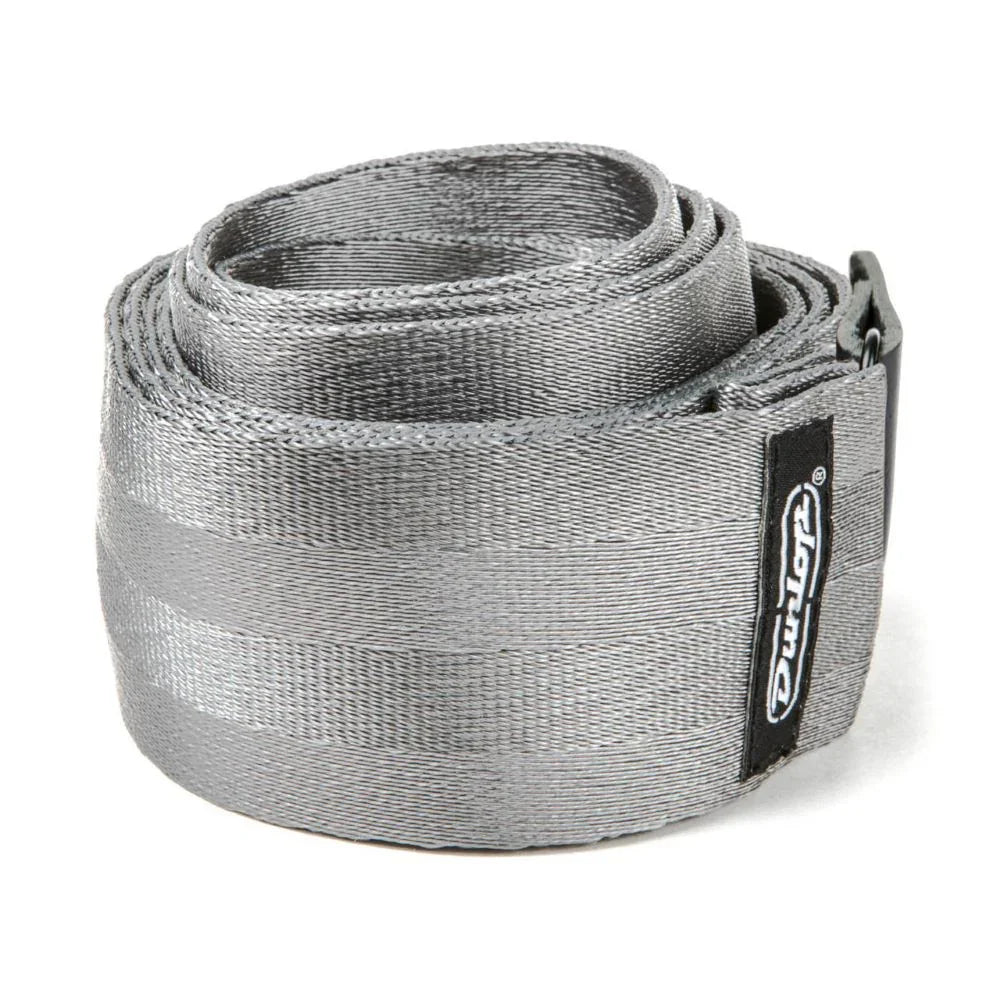 Dunlop Deluxe Seatbelt Grey Guitar Strap