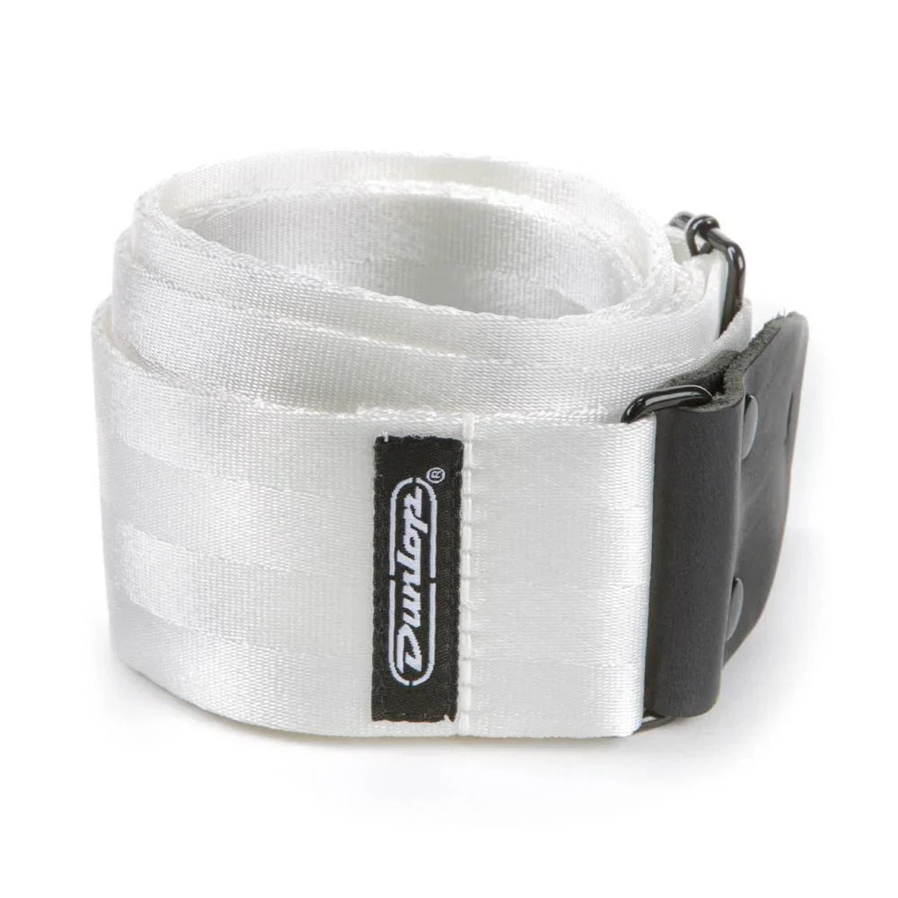 Dunlop Deluxe Seatbelt White Guitar Strap