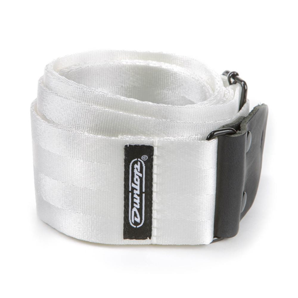 Dunlop Deluxe Seatbelt White Guitar Strap