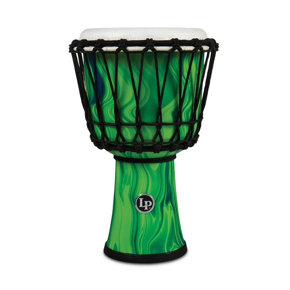 Latin Percussion World 7" Rope Tuned Circle Djembe - Green Marble