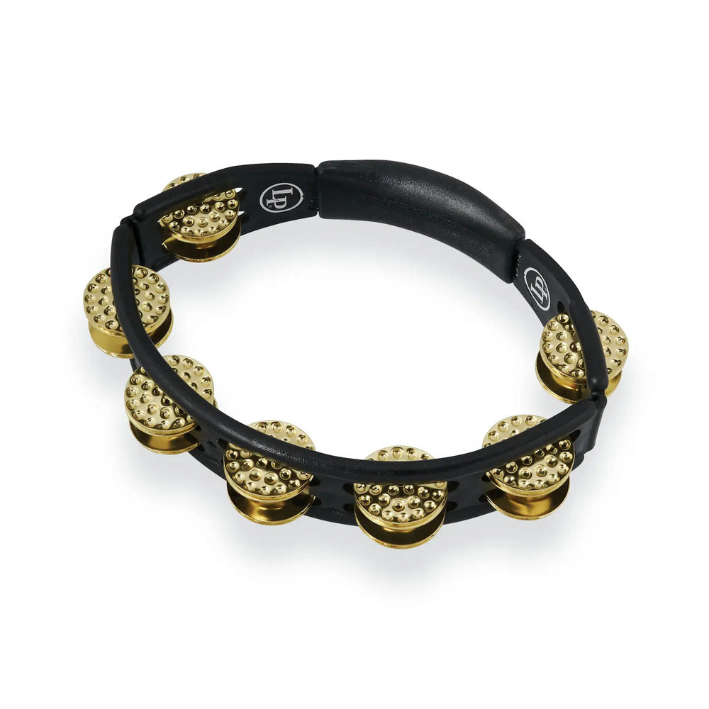 Latin Percussion Cyclops Handheld Tambourine - Black - Dimpled Brass