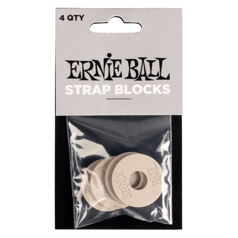 Ernie Ball Strap Blocks 4-Pack, Gray