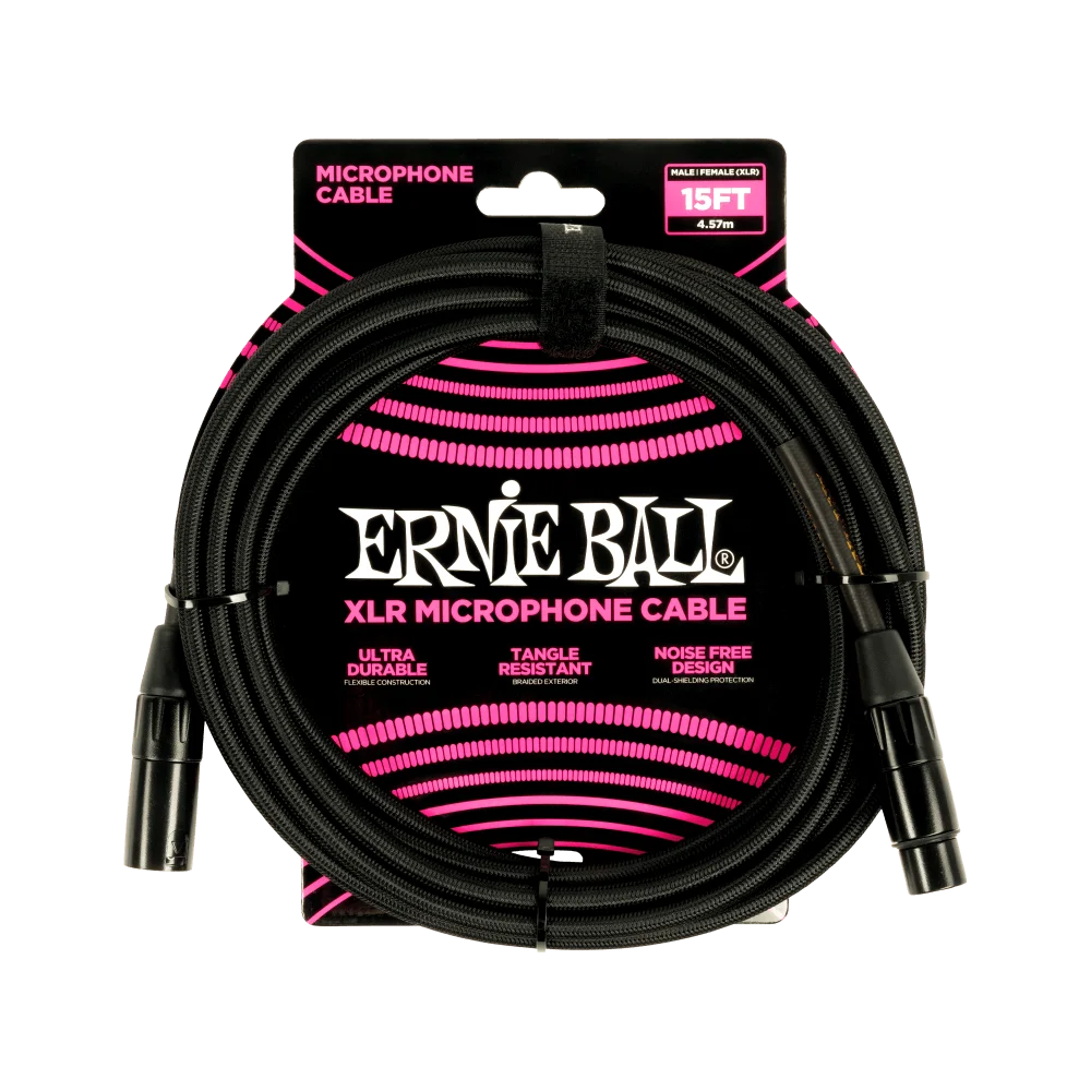 Ernie Ball Braided Microphone Cable - 15 ft