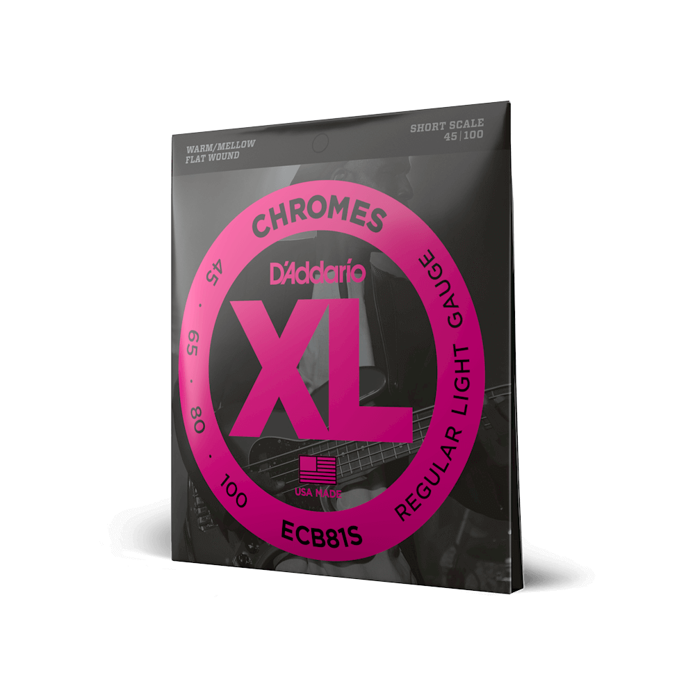 D'Addario Chromes Bass Strings, Light .045-.100 Short Scale