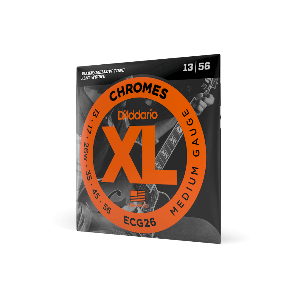 D'Addario XL Chromes Flatwound .013-.056 Medium Gauge