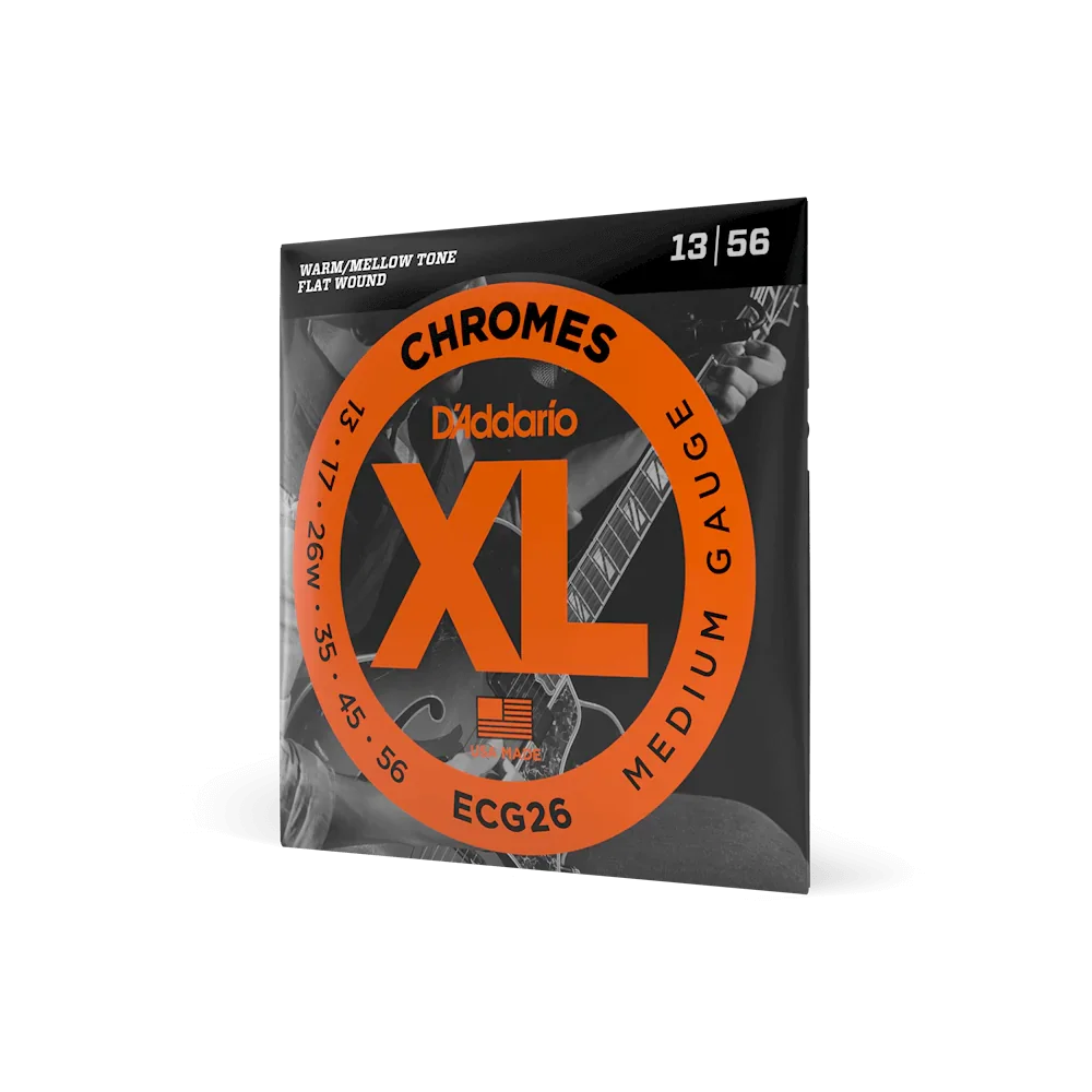 D'Addario XL Chromes Flatwound .013-.056 Medium Gauge