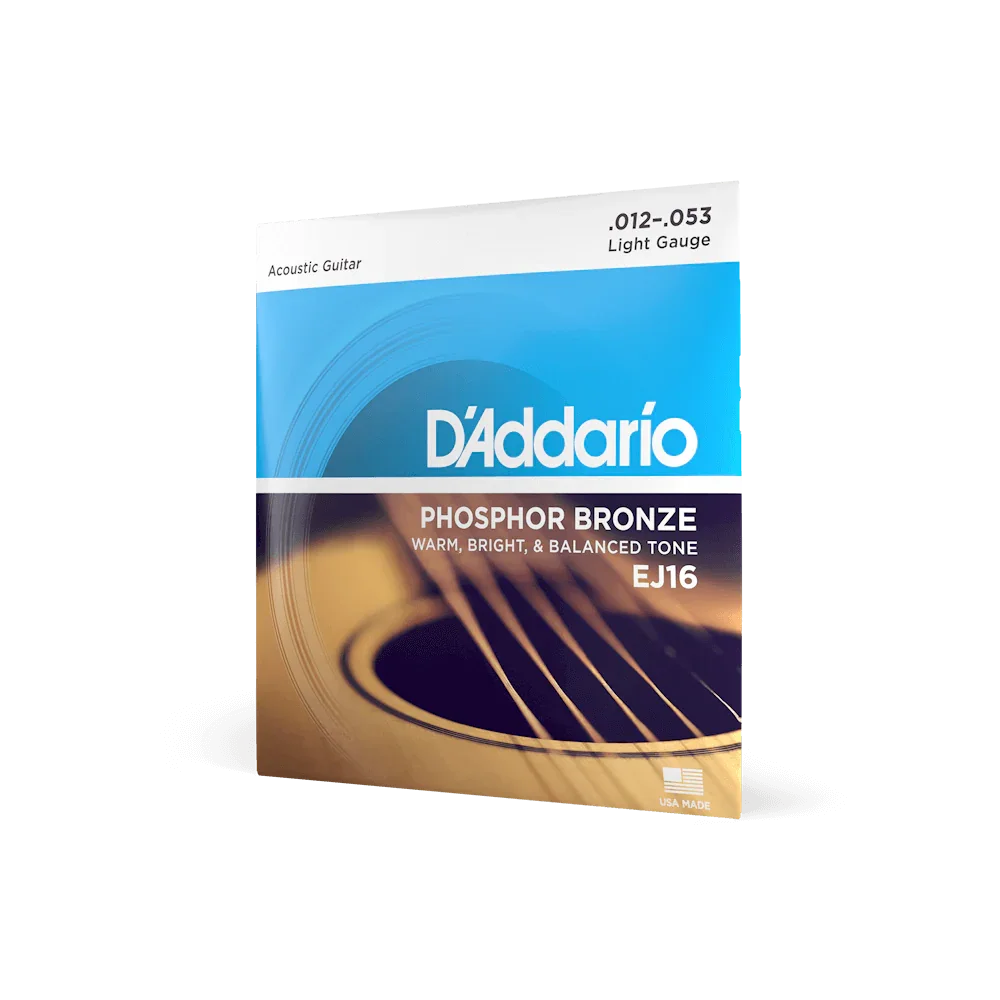 D'Addario Phosphor Bronze Acoustic Guitar Strings, .012 - .053