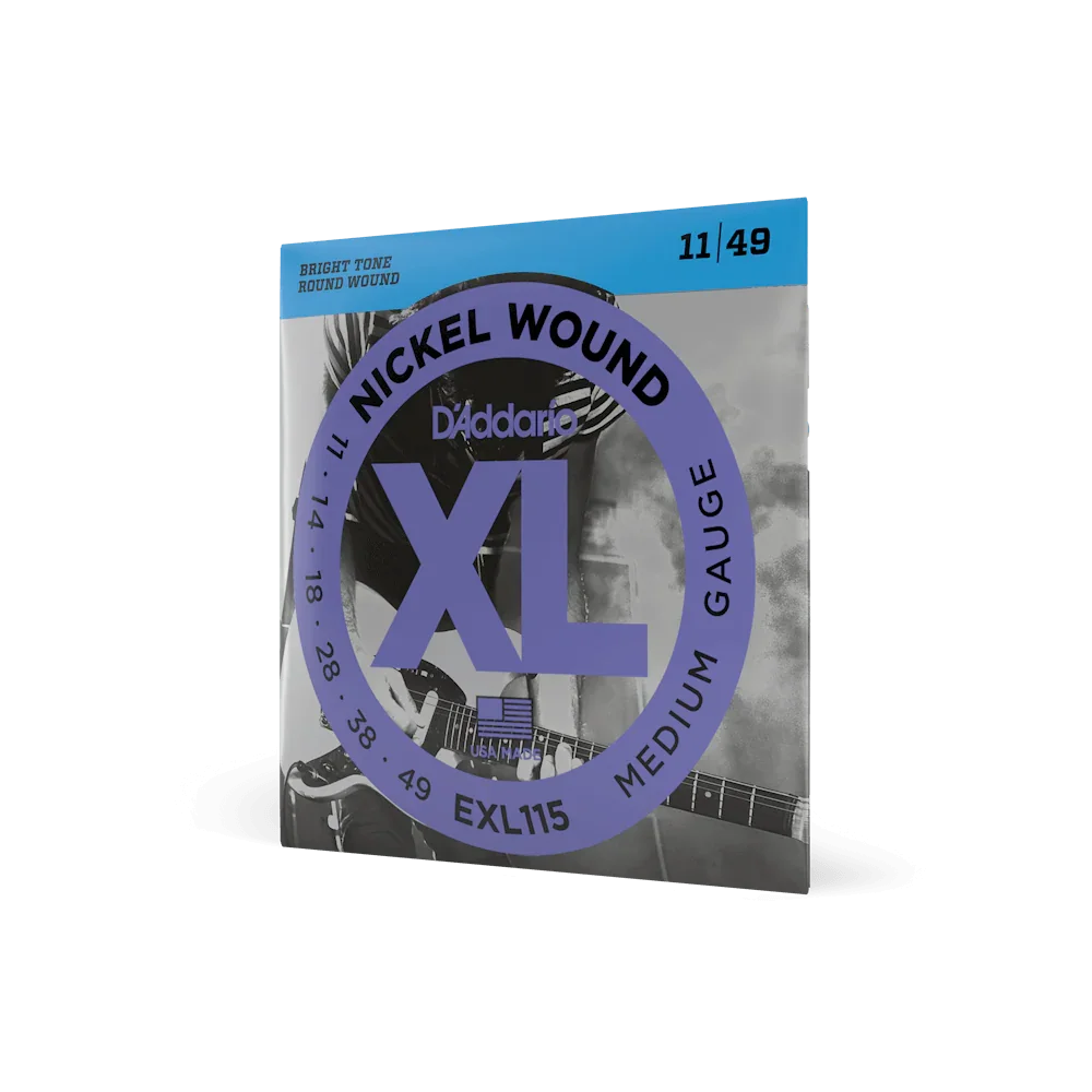 D'Addario Nickel Guitar Strings, Medium Blues-Jazz Rock .011 - .049