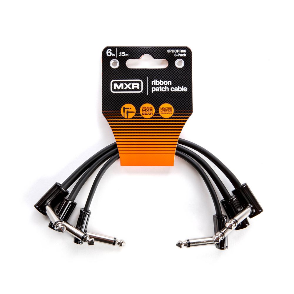 MXR 6 in Right Angle - Right Angle Ribbon Patch Cable - 3 Pack