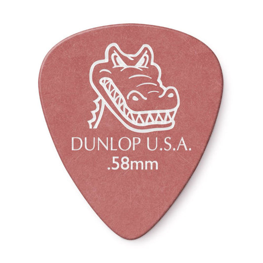 Dunlop Gator Grip Guitar Picks .58mm Red 12-pack