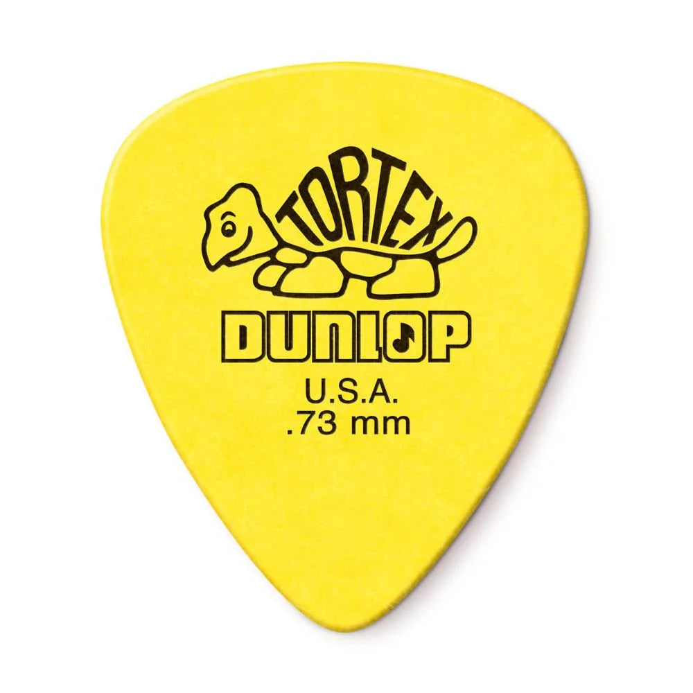Dunlop Tortex Standard Guitar Picks .73mm, Yellow 12-pack