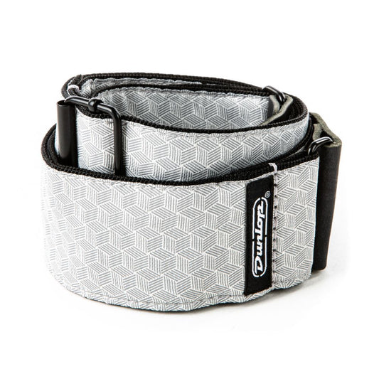 Dunlop Jacquard Cube Hatch Light Grey Guitar Strap