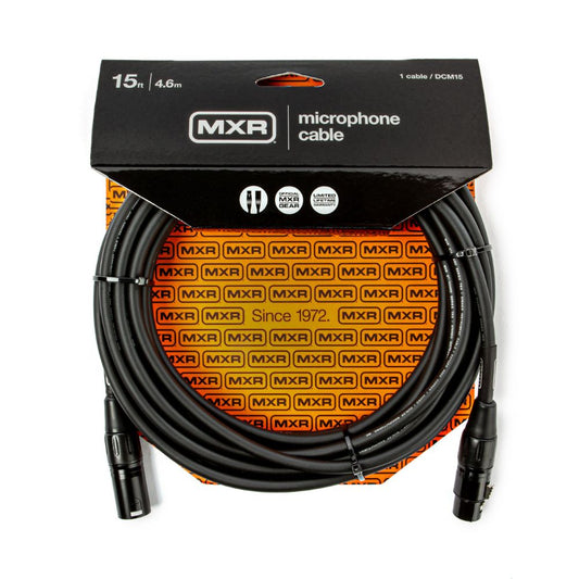 MXR XLR Microphone Cable 15 ft Black