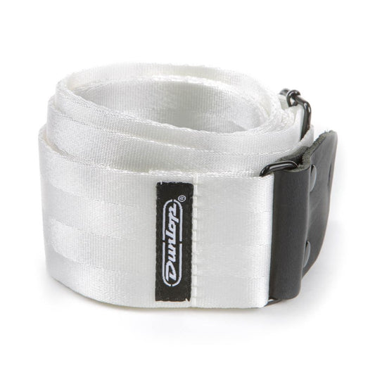 Dunlop Deluxe Seatbelt White Guitar Strap