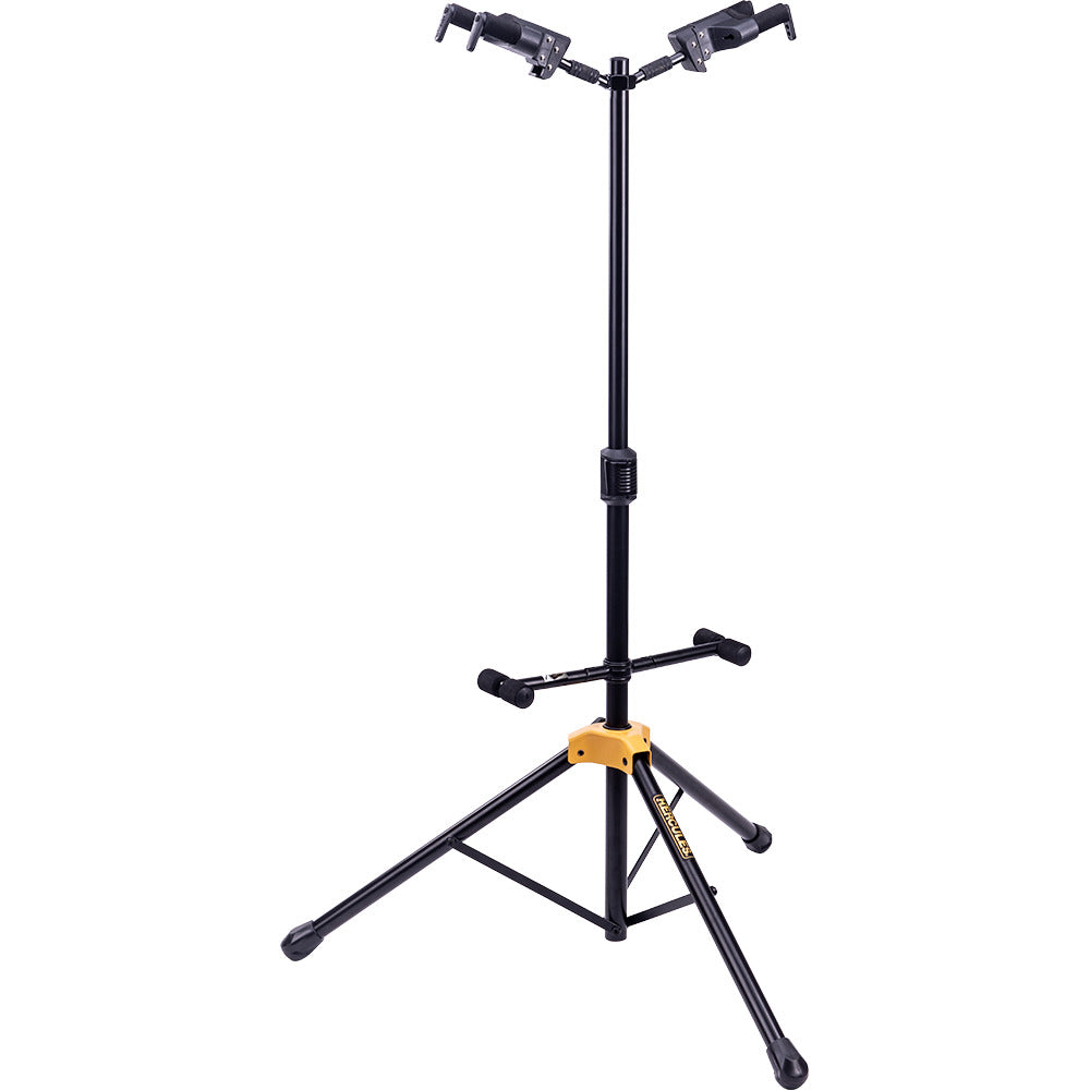 Hercules Dual Guitar Stand w/Auto Grip & Foldable Yoke