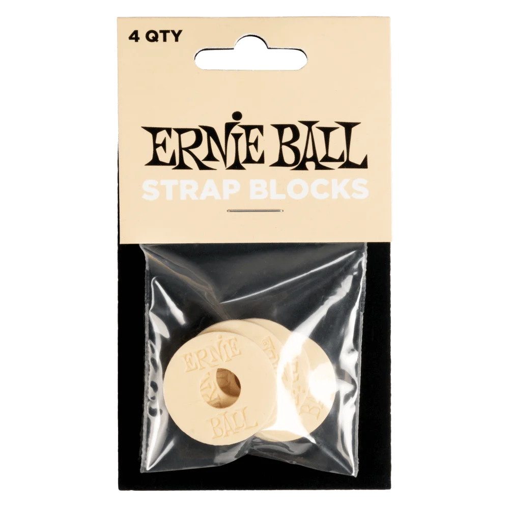 Ernie Ball Strap Blocks 4-Pack, Cream