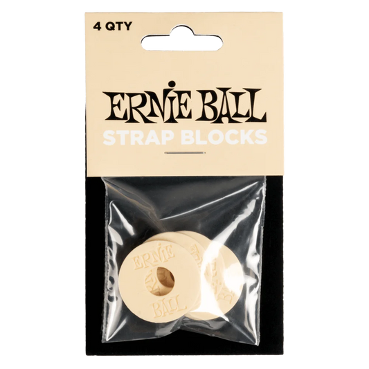 Ernie Ball Strap Blocks 4-Pack, Cream