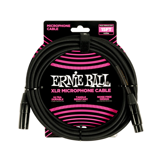 Ernie Ball Braided Microphone Cable - 15 ft