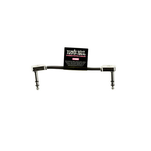 Ernie Ball Flat Stereo Right Angle Patch Cable - 3"