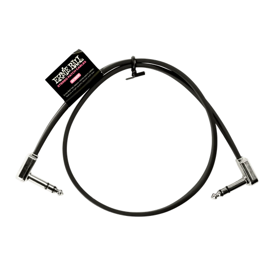 Ernie Ball Flat Stereo Right Angle Patch Cable - 24”