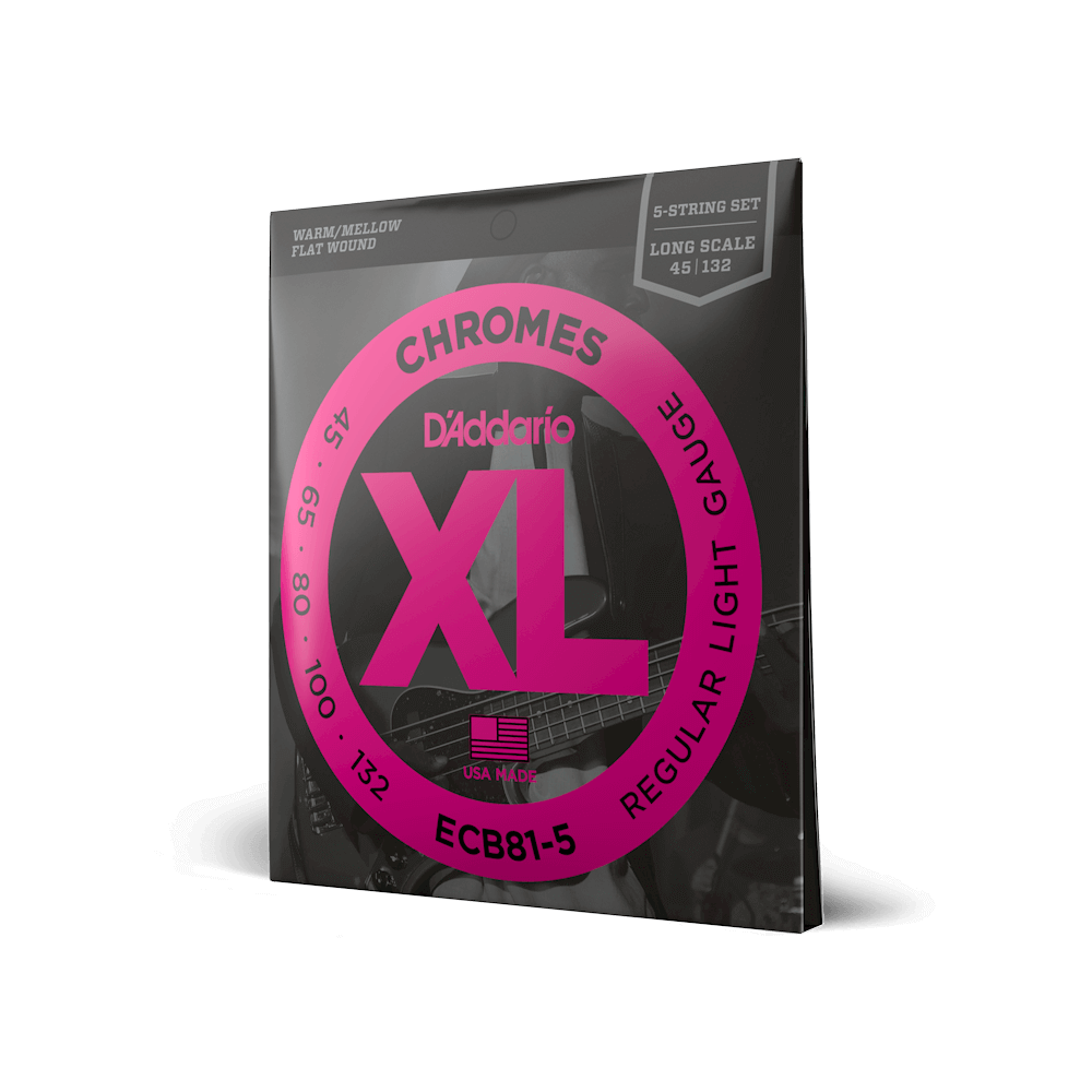 D'Addario 5-String Bass Strings, Light .045-.0132, Long Scale