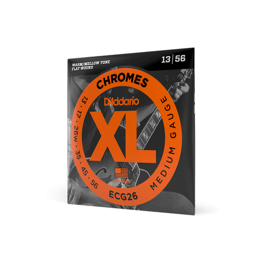 D'Addario XL Chromes Flatwound .013-.056 Medium Gauge