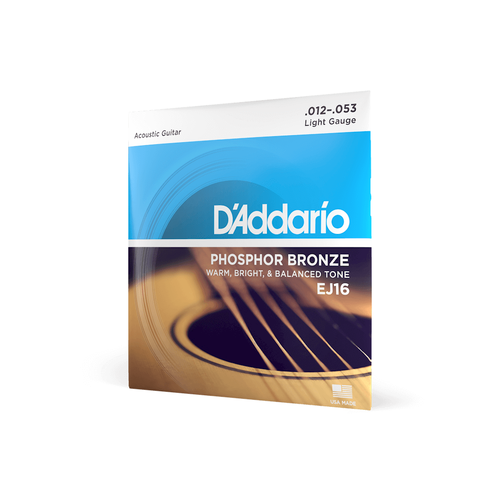 D'Addario Phosphor Bronze Acoustic Guitar Strings, .012 - .053