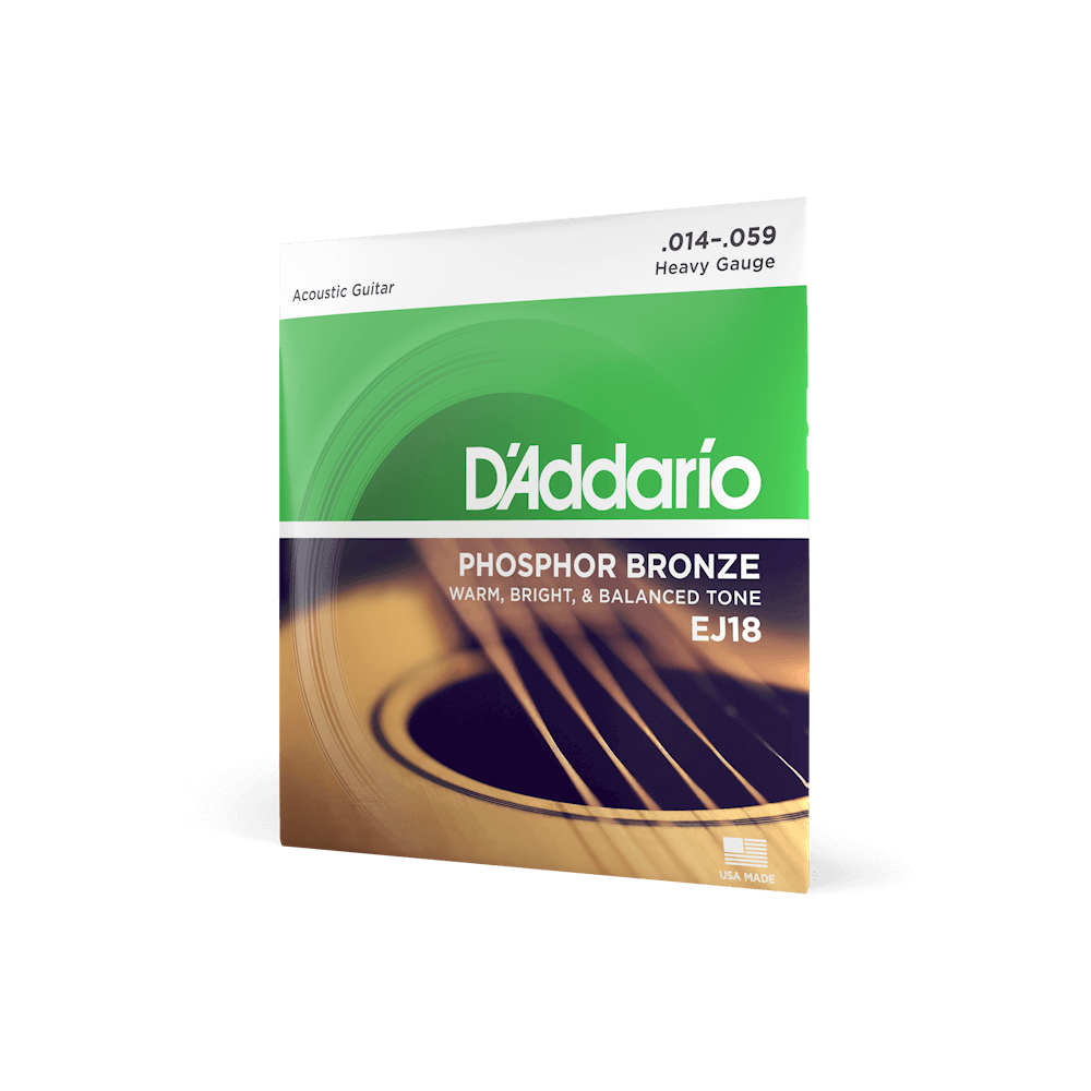 D'Addario Phosphor Bronze Acoustic Guitar Strings, Heavy .014-.059