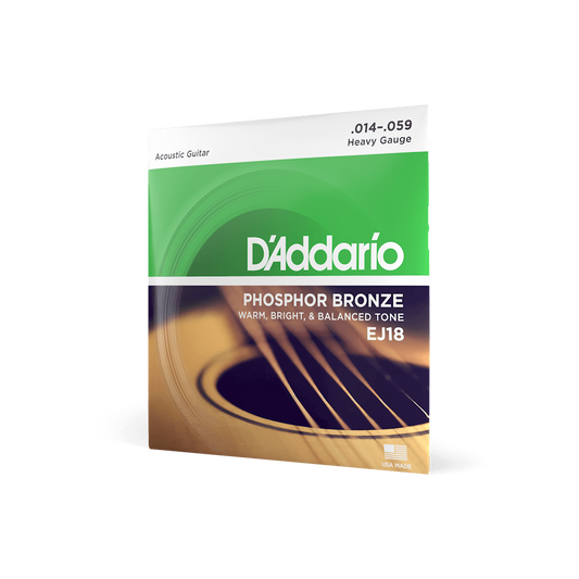 D'Addario Phosphor Bronze Acoustic Guitar Strings, Heavy .014-.059