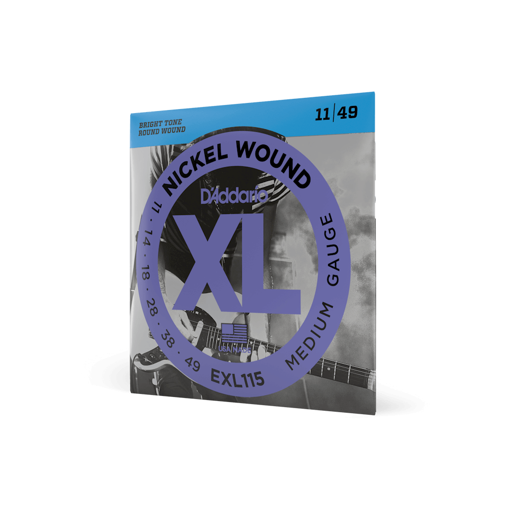 D'Addario Nickel Guitar Strings, Medium Blues-Jazz Rock .011 - .049