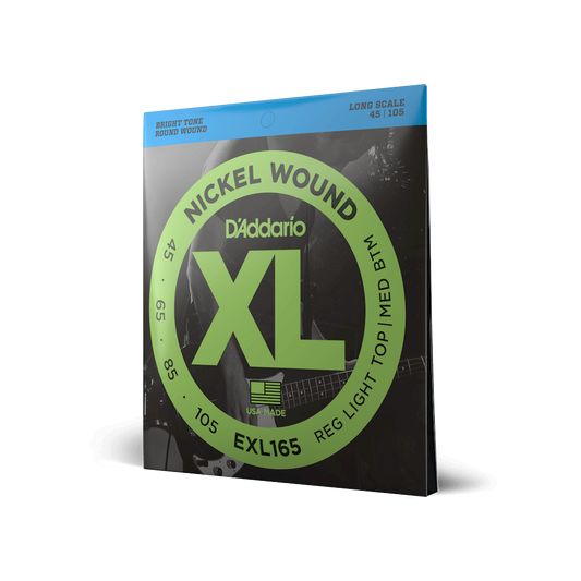 D'Addario Nickel Wound Bass Strings .045 -.105, Long Scale