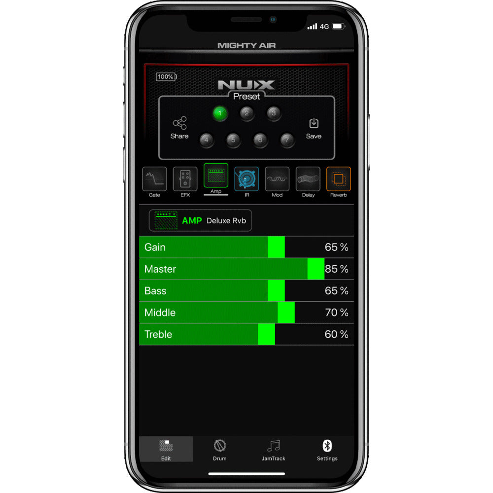 NUX Mighty Air Wireless Amplifier with Bluetooth and Rechargeable Battery